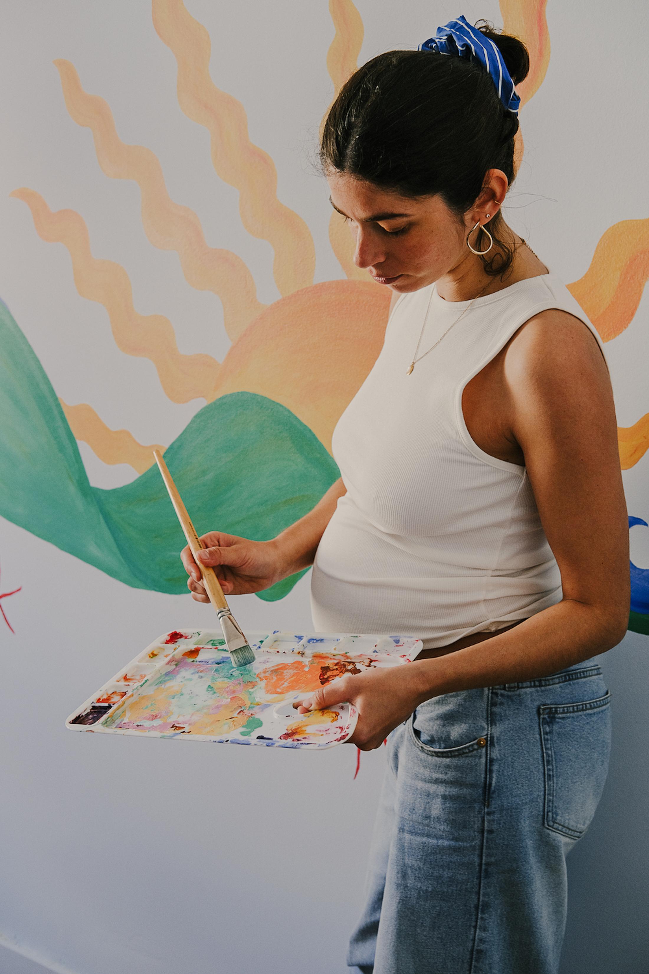 Palette aquarelle et pinceaux